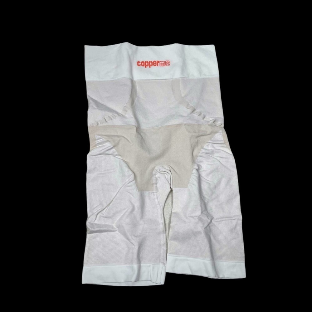 New Copperme White Copper Infused Push Up Shorts Shaping Girdle Shorts Size L/XL